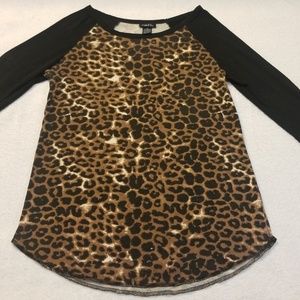 Baseball Tee Cheetah Print